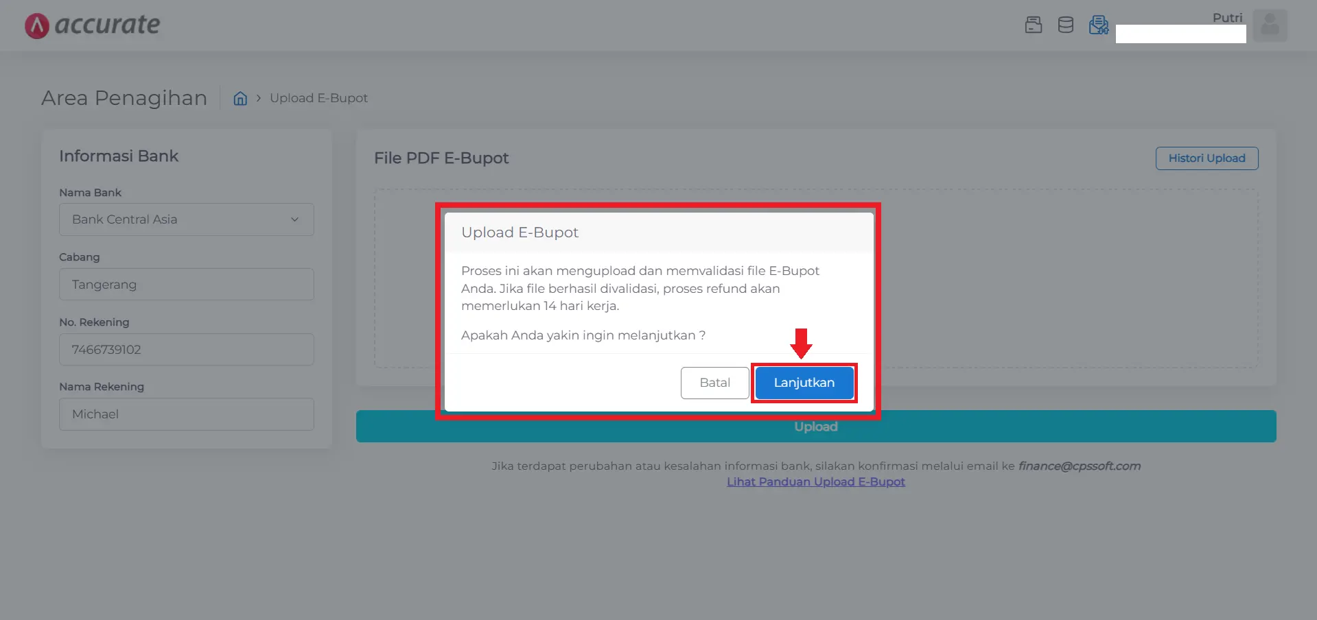 Cara upload e-Bupot PPh 23 Accurate Online